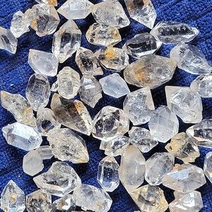 4pcs. Natural Herkimer Diamonds Set of Four Untreated Unpolished Roughs Stunning